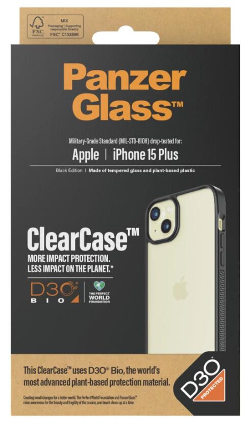 PanzerGlass™ Clearcase mit D30 für das iPhone 15 Plus PanzerGlass™ Clearcase mit D30 für das iPhone 15 Plus